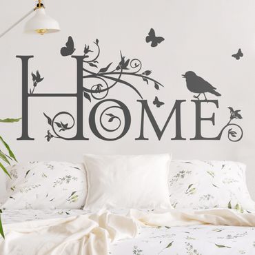 Muurstickers Home floral