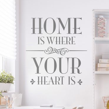 Muurstickers Home is where your heart is
