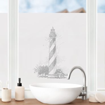Raamfolie - Illustration Lighthouse