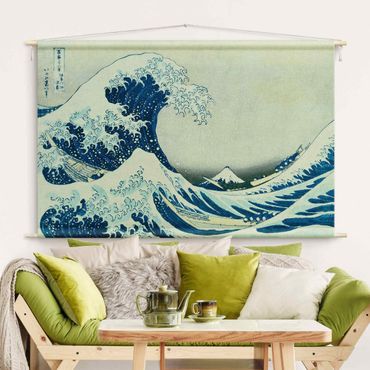 Wandtapijt - Katsushika Hokusai - The Great Wave At Kanagawa