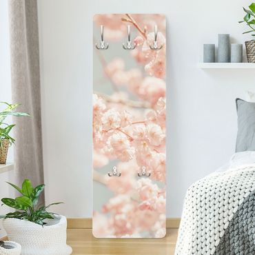 Wandkapstokken houten paneel Cherry Blossom Glow