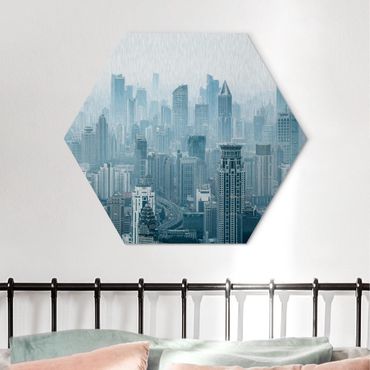 Hexagons Aluminium Dibond schilderijen Chilly Shanghai