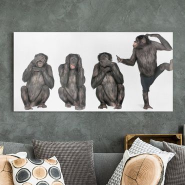 Canvas schilderijen Monkey Clique