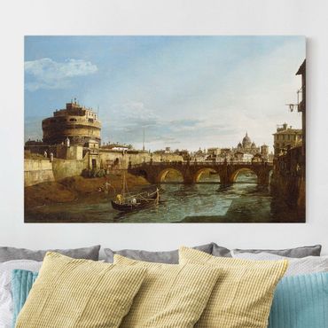 Canvas schilderijen Bernardo Bellotto - View of Rome looking West