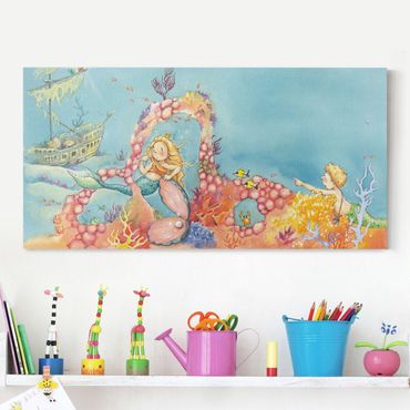 Canvas schilderijen Matilda The Little Mermaid - Bubble The Pirate