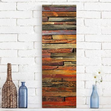 Canvas schilderijen Stack of Planks