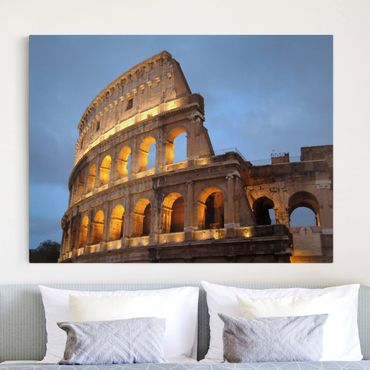 Canvas schilderijen Colosseum At Night