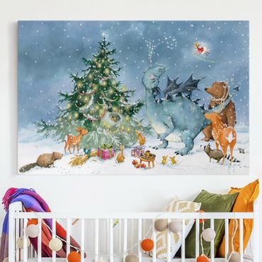 Canvas schilderijen Vasily Raccoon - Christmas