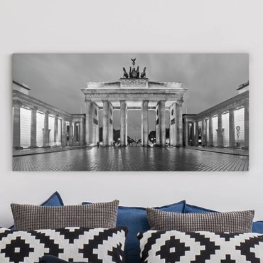 Canvas schilderijen Illuminated Brandenburg Gate II