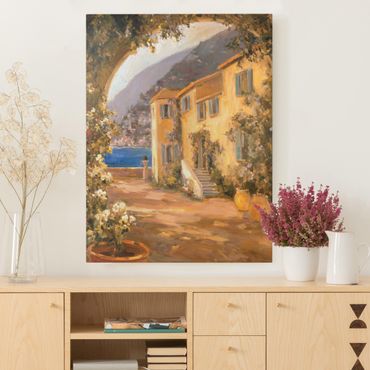 Canvas schilderijen Italian Countryside - Floral Bow