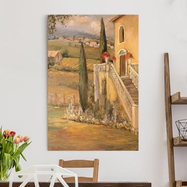 Canvas schilderijen Italian Countryside - Porch