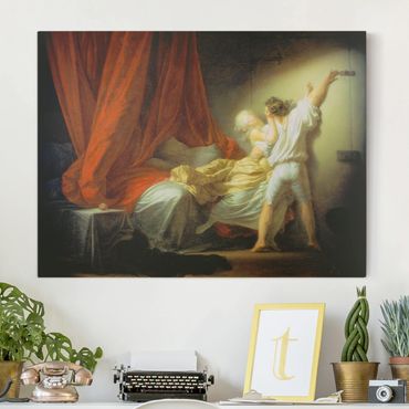 Canvas schilderijen Jean Honoré Fragonard - The Bolt