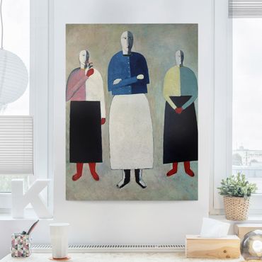 Canvas schilderijen Kasimir Malewitsch - Three Girls