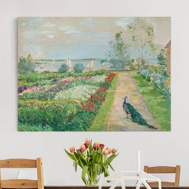 Canvas schilderijen Max Slevogt - Flower Garden In New-Cladow
