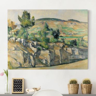 Canvas schilderijen Paul Cézanne - Hillside In Provence