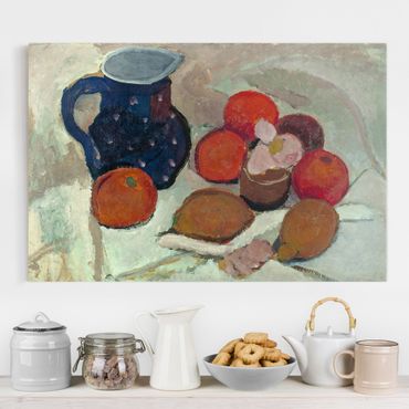 Canvas schilderijen Paula Modersohn-Becker - Still Life with blue Star Pitcher