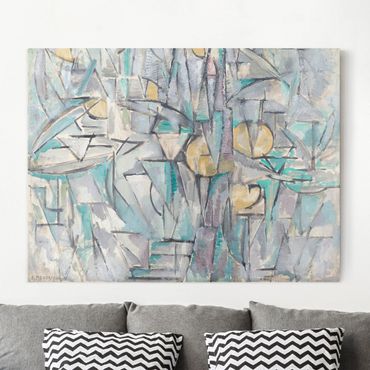 Canvas schilderijen Piet Mondrian - Composition X