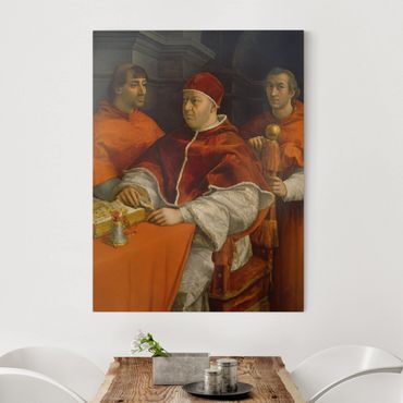 Canvas schilderijen Raffael - Portrait of Pope Leo X
