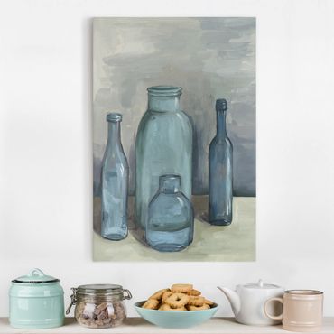 Canvas schilderijen Still Life With Glass Bottles II
