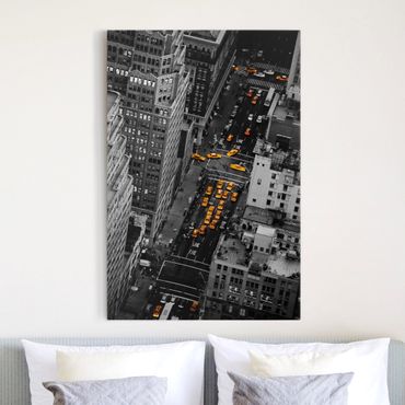Canvas schilderijen Taxi Lights Manhattan