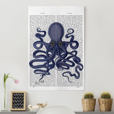 Canvas schilderijen Animal Reading - Octopus