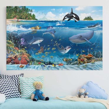 Canvas schilderijen Animal Club International - Underwater World With Animals