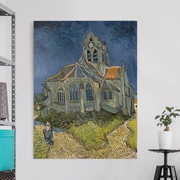 Canvas schilderijen Vincent van Gogh - The Church at Auvers