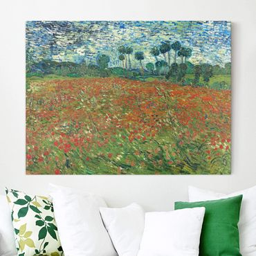 Canvas schilderijen Vincent Van Gogh - Poppy Field