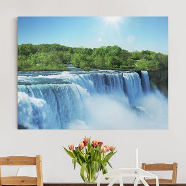 Canvas schilderijen Waterfall Scenery