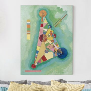 Canvas schilderijen Wassily Kandinsky - Variegation in the Triangle