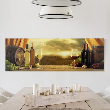 Canvas schilderijen Wine With A View