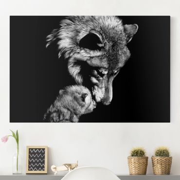 Canvas schilderijen Wolf In The Dark