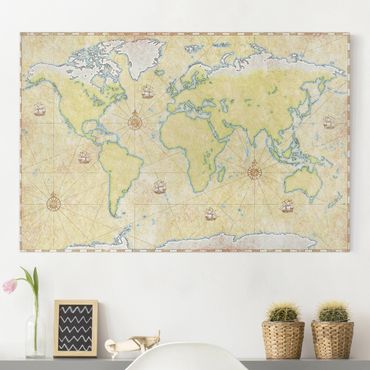 Canvas schilderijen World Map
