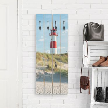 Wandkapstokken houten pallet Lighthouse At The North Sea