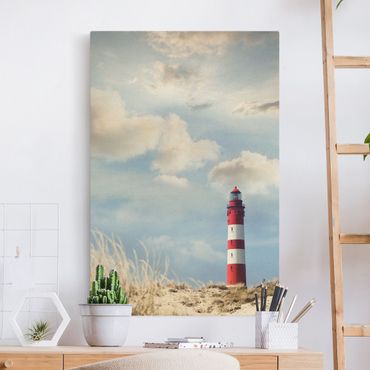 Natuurlijk canvas schilderijen Lighthouse Betwen Dunes