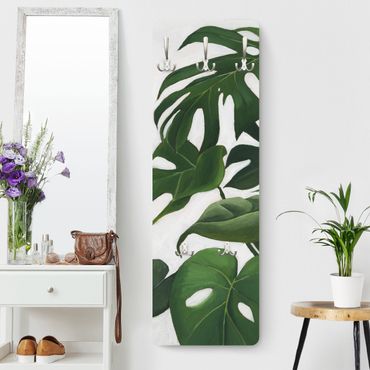 Wandkapstokken houten paneel Favorite Plants - Monstera