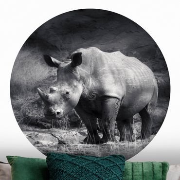 Behangcirkel Lonesome Rhinoceros