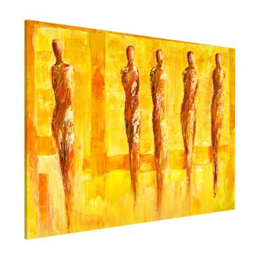 Magneetborden Petra Schüßler - Five Figures In Yellow