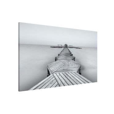 Magneetborden Wooden Pier In Black And White