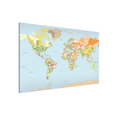 Magneetborden Political World Map