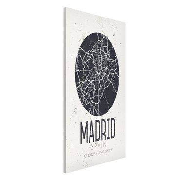 Magneetborden Madrid City Map - Retro