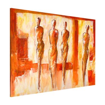 Magneetborden Petra Schüßler - Four Figures In Orange