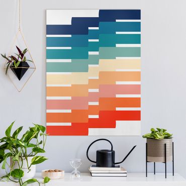 Canvas schilderijen Modern Rainbow Geometry