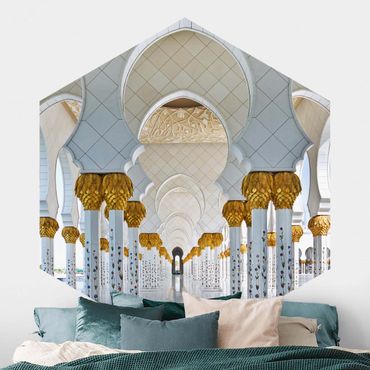 Hexagon Behang Mosque In Abu Dhabi