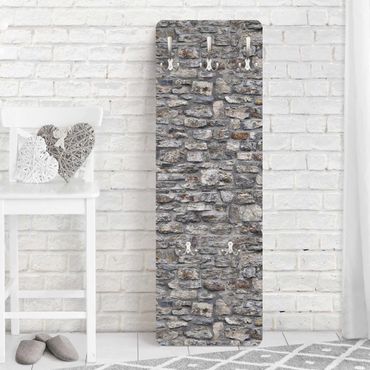 Wandkapstokken houten paneel Natural Stone Wallpaper Old Stone Wall