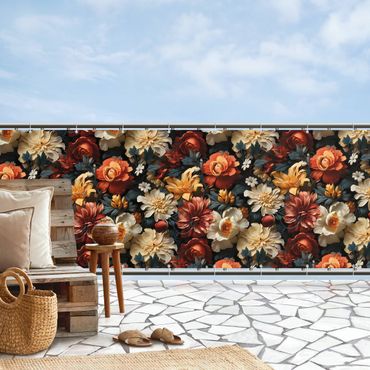 Privacyscherm voor balkon - Opulent flower pattern