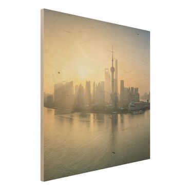 Houten schilderijen Pudong At Dawn