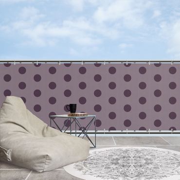 Privacyscherm voor balkon - Dots in Dark Purple