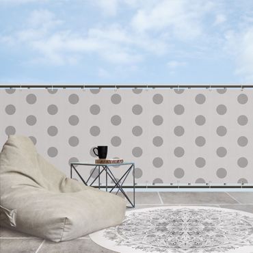 Privacyscherm voor balkon - Dots in Medium Grey