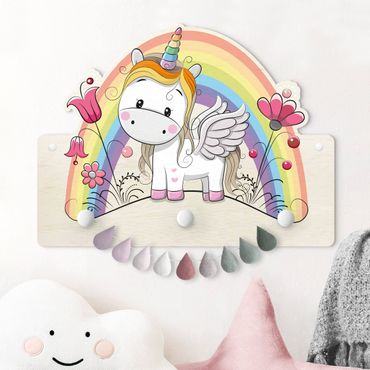 Wandkapstokken voor kinderen Rainbow Unicorn